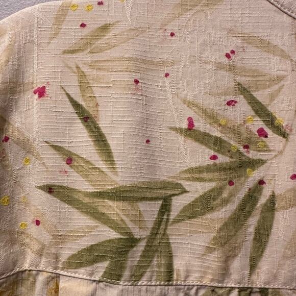 Ace Ventura up cycle button shirt silk hand painted one of a kind - Picture 4 of 9